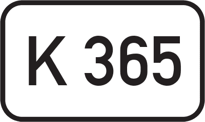 Straßenschild Kreisstraße K 365