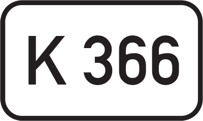 Straßenschild Kreisstraße K 366