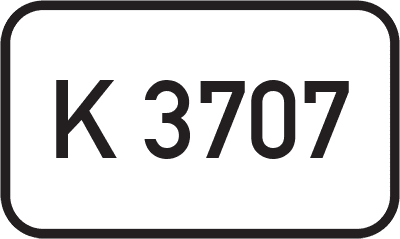 Straßenschild Kreisstraße K 3707