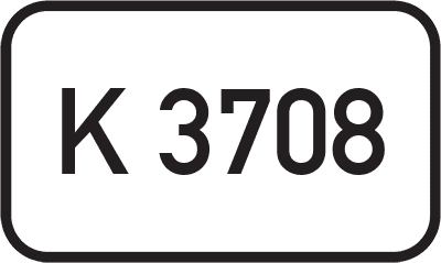 Straßenschild Kreisstraße K 3708