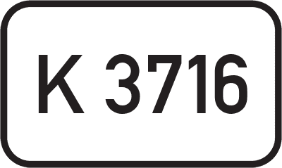 Straßenschild Kreisstraße K 3716