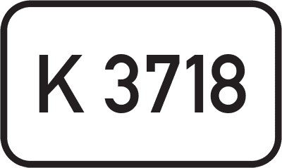 Straßenschild Kreisstraße K 3718