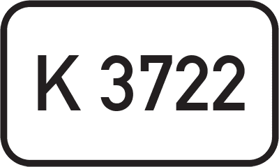 Straßenschild Kreisstraße K 3722
