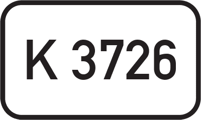 Straßenschild Kreisstraße K 3726