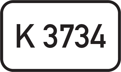 Straßenschild Kreisstraße K 3734