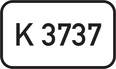 Straßenschild Kreisstraße K 3737
