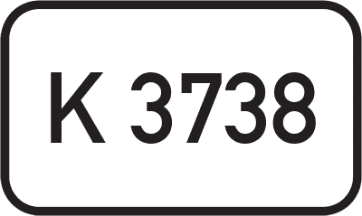 Straßenschild Kreisstraße K 3738