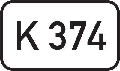Straßenschild Kreisstraße K 374