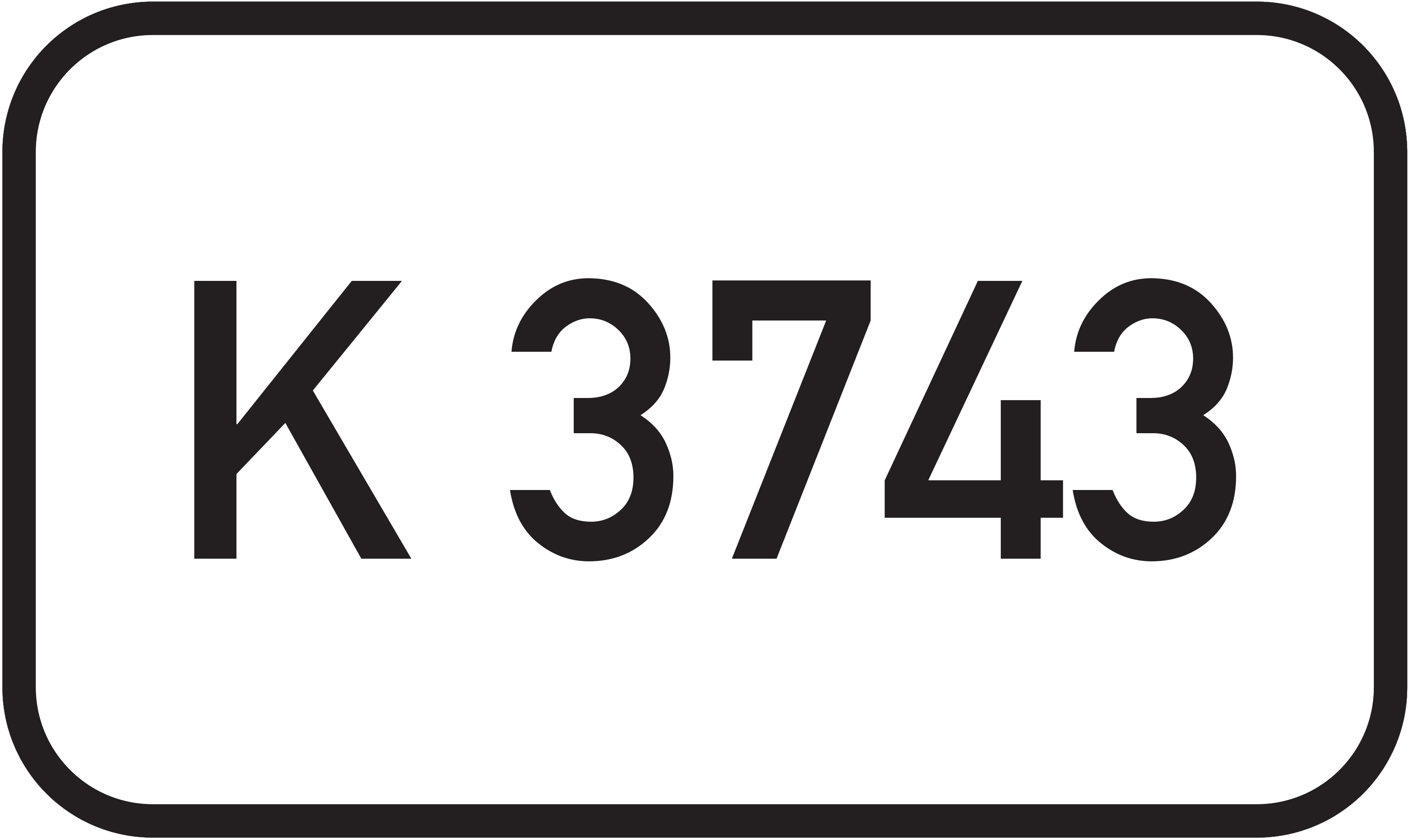 Straßenschild Kreisstraße K 3743