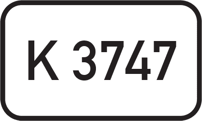Straßenschild Kreisstraße K 3747