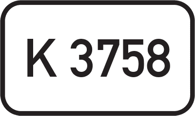 Straßenschild Kreisstraße K 3758