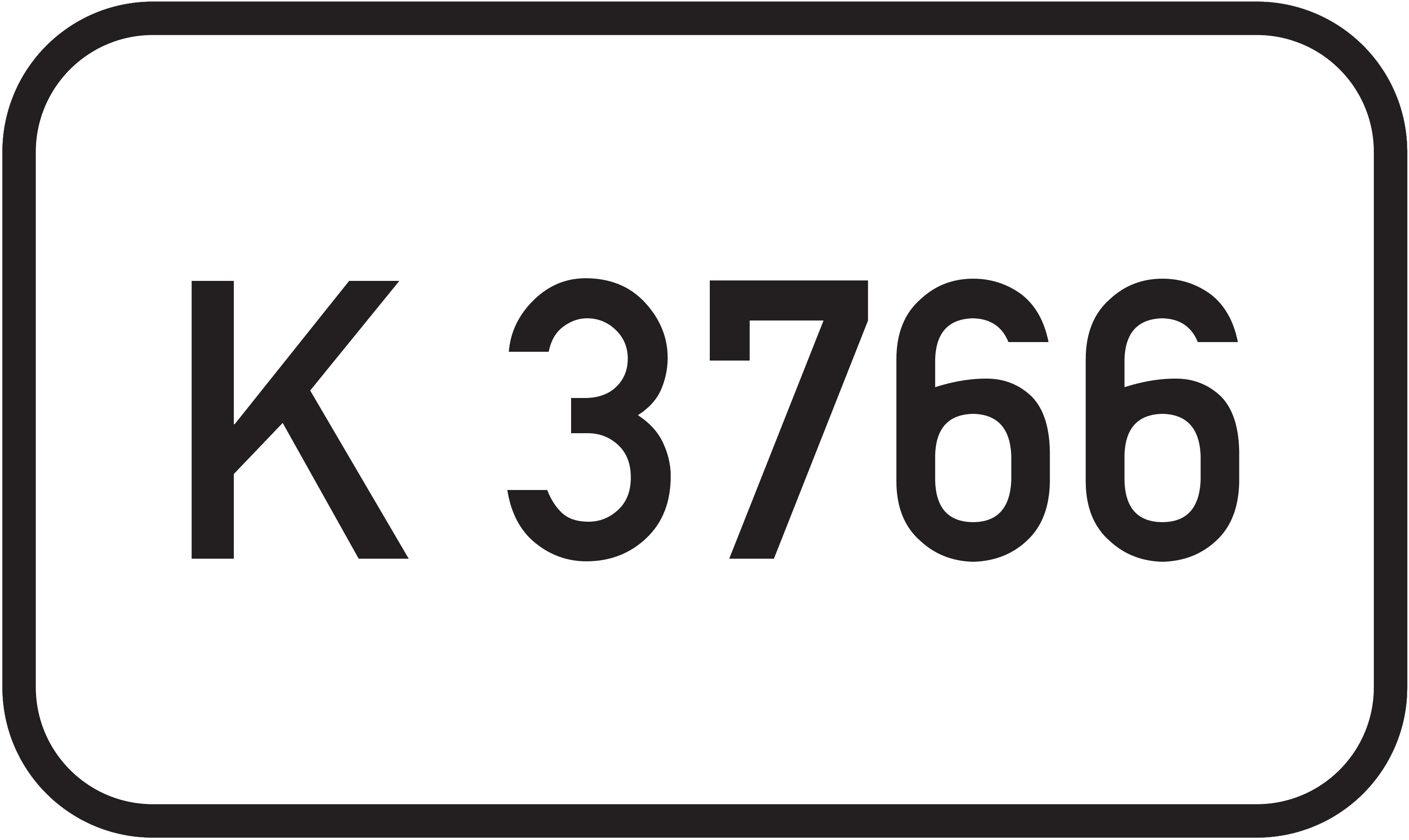 Straßenschild Kreisstraße K 3766