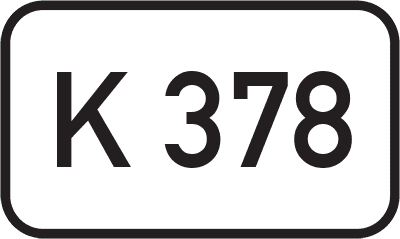 Straßenschild Kreisstraße K 378