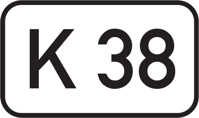 Straßenschild Kreisstraße K 38