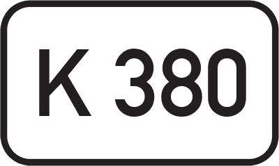Straßenschild Kreisstraße K 380