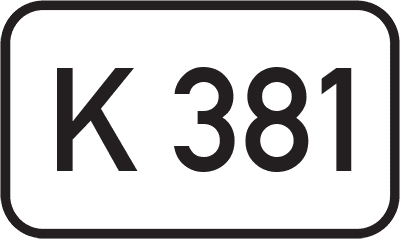Straßenschild Kreisstraße K 381