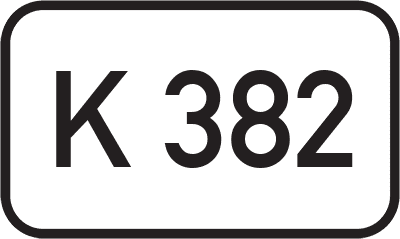 Straßenschild Kreisstraße K 382