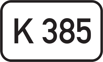 Straßenschild Kreisstraße K 385