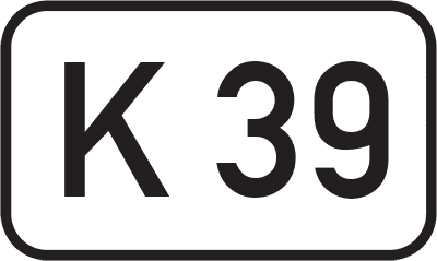 Straßenschild Kreisstraße K 39