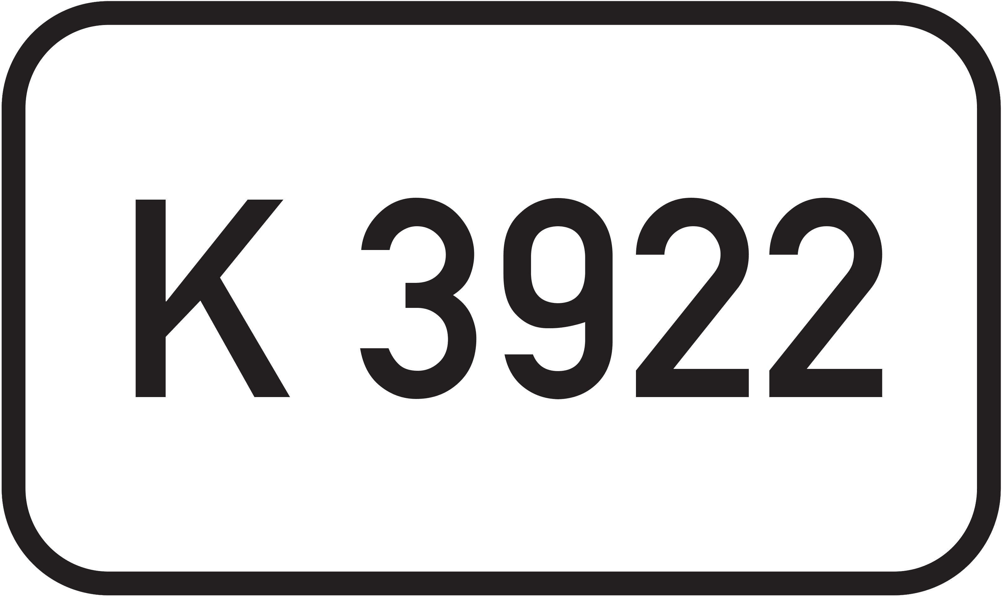 Straßenschild Kreisstraße K 3922
