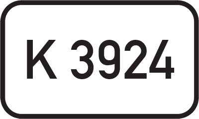 Straßenschild Kreisstraße K 3924
