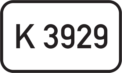 Straßenschild Kreisstraße K 3929