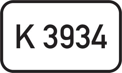 Straßenschild Kreisstraße K 3934