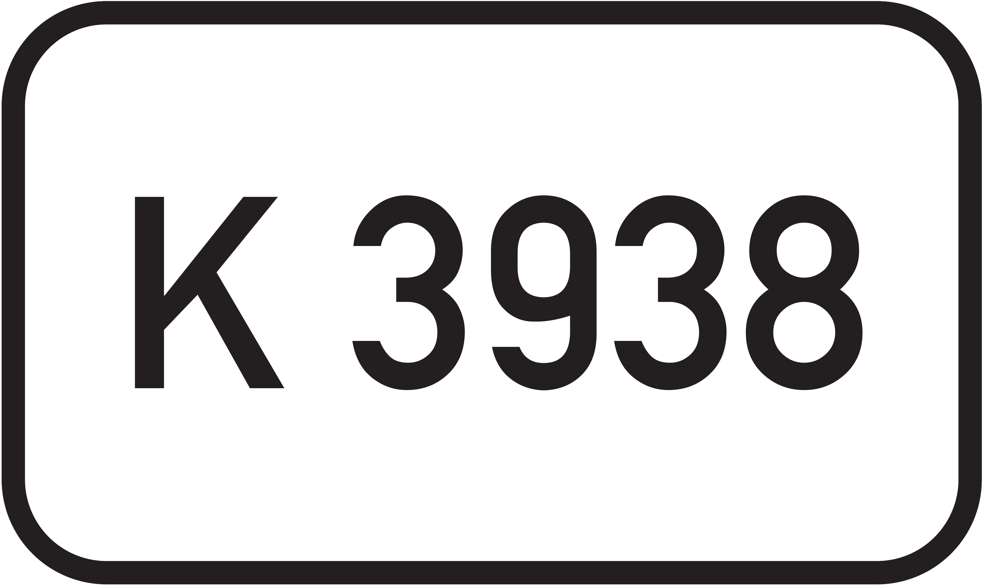 Straßenschild Kreisstraße K 3938