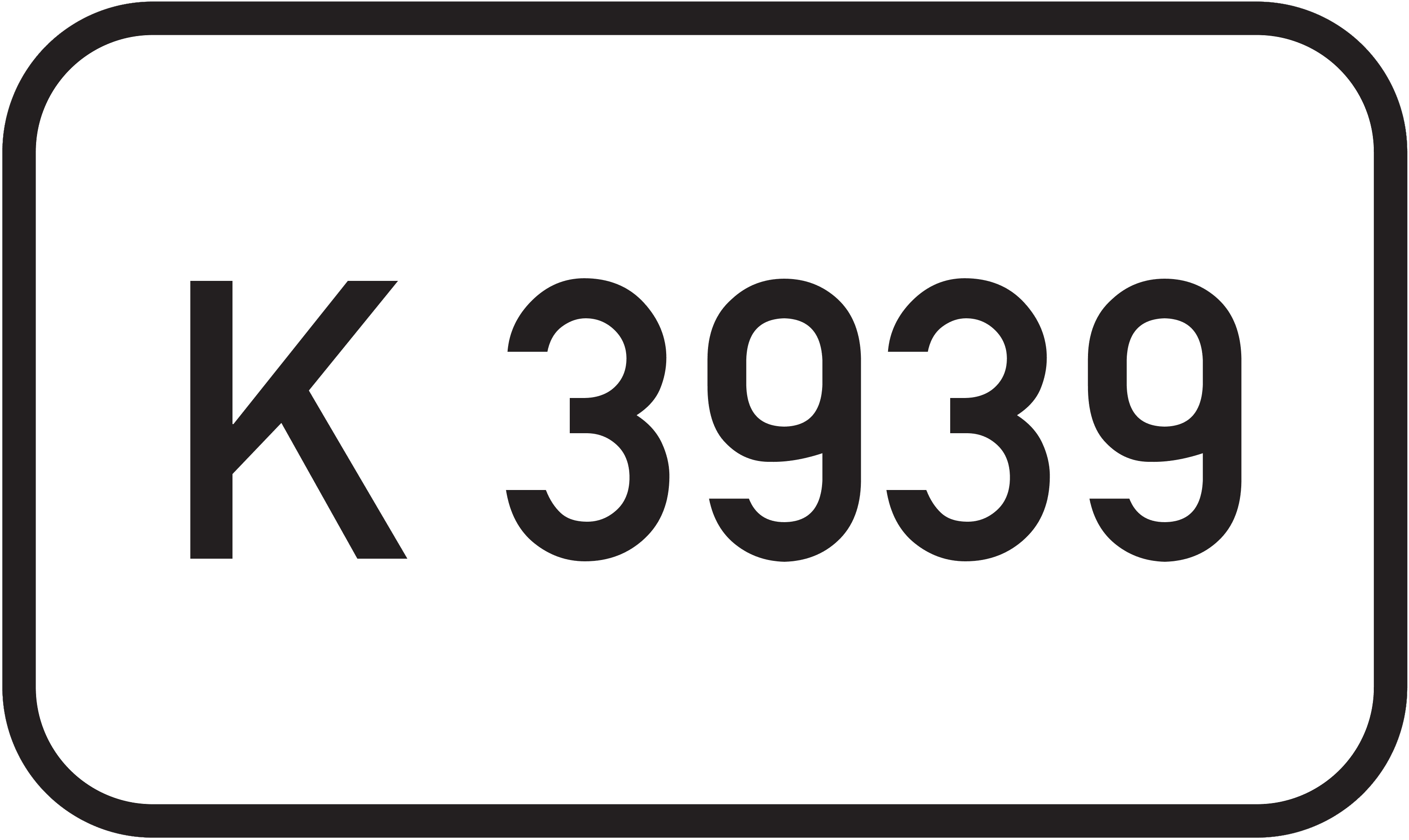 Straßenschild Kreisstraße K 3939