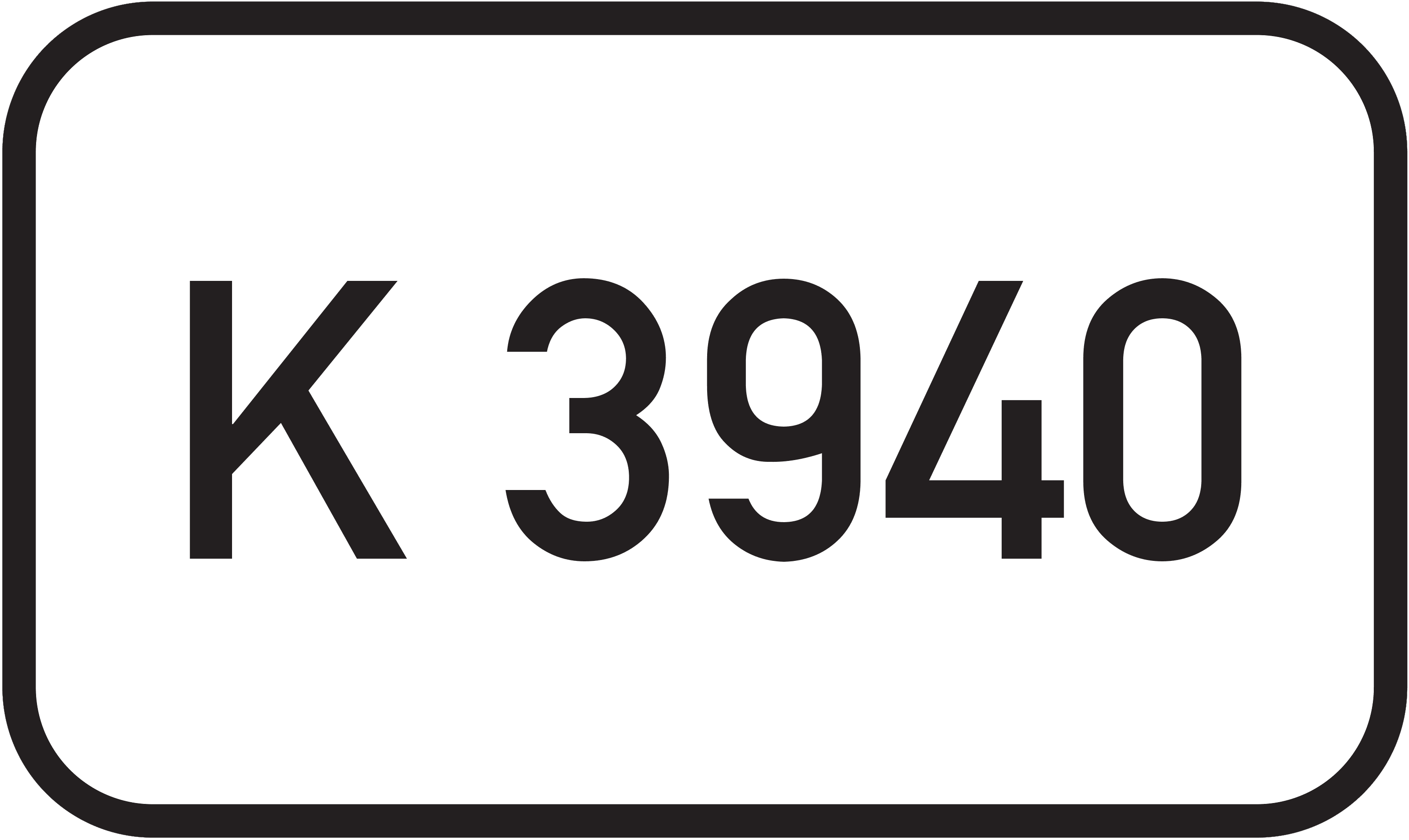 Straßenschild Kreisstraße K 3940