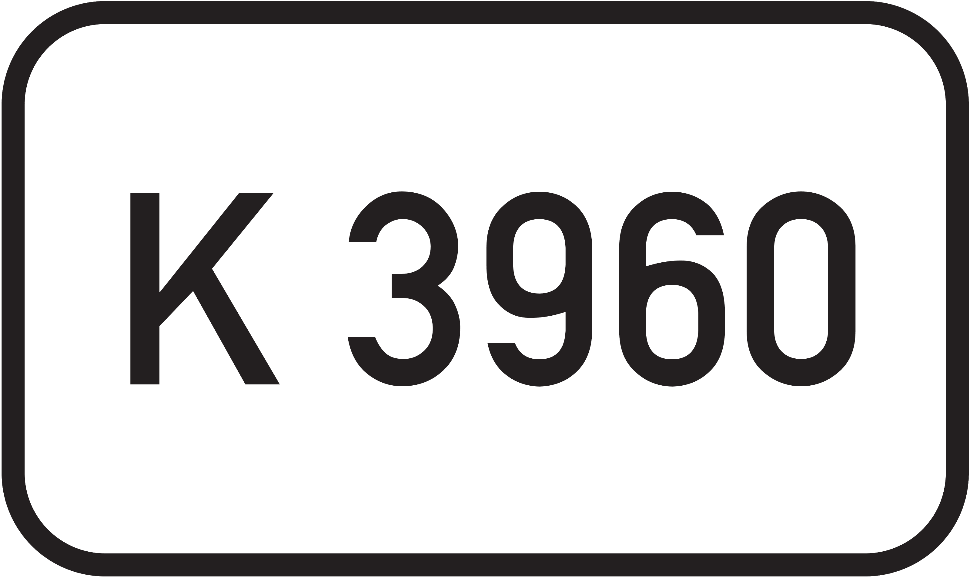 Straßenschild Kreisstraße K 3960