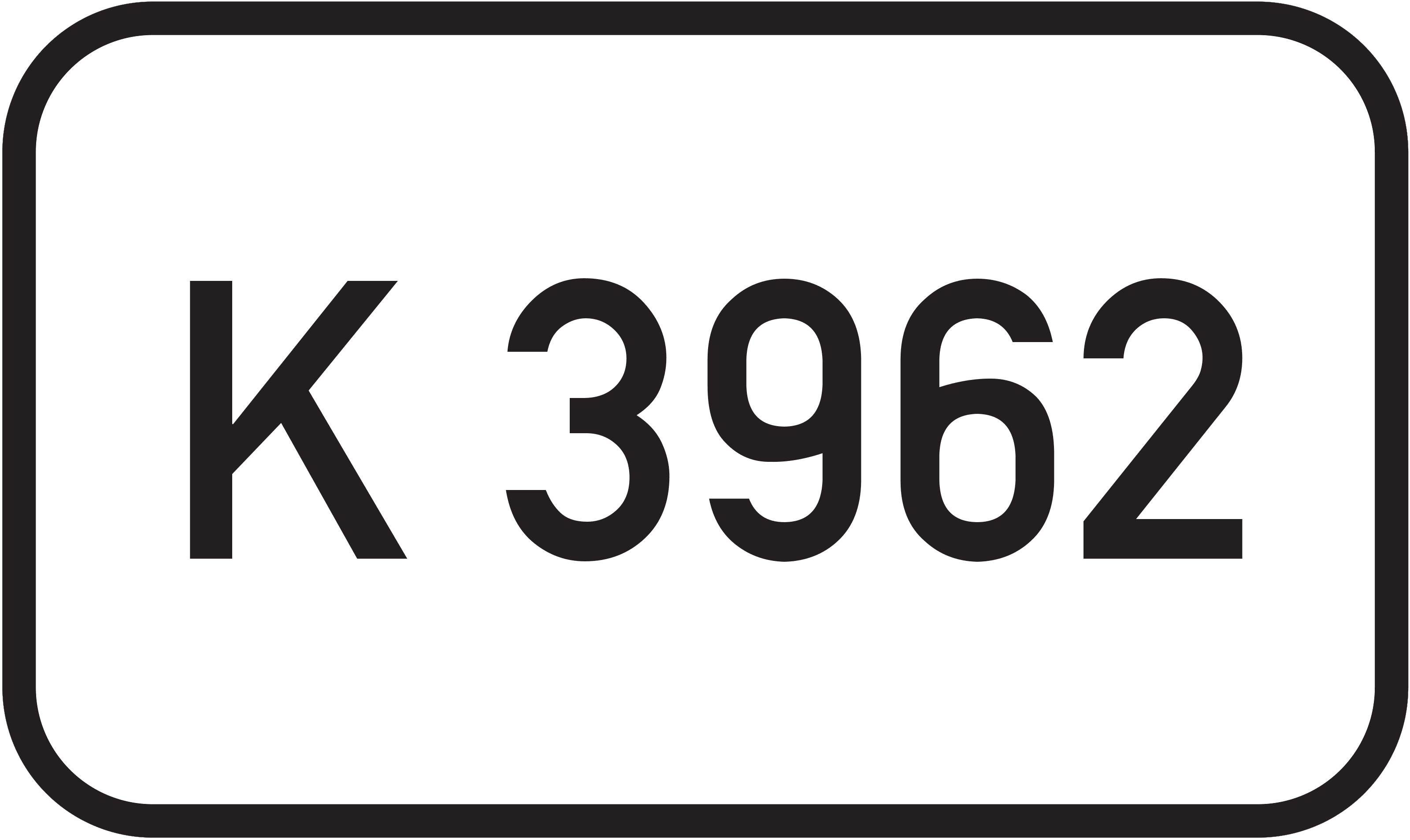 Straßenschild Kreisstraße K 3962