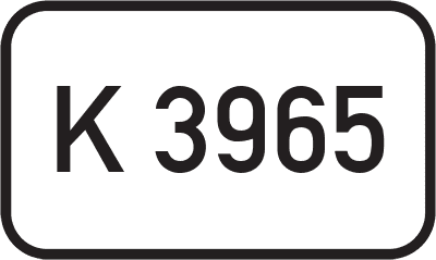 Straßenschild Kreisstraße K 3965