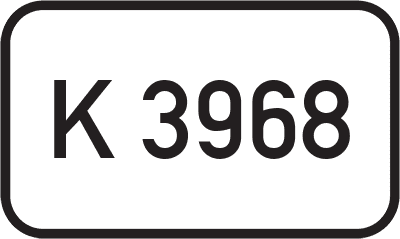Straßenschild Kreisstraße K 3968