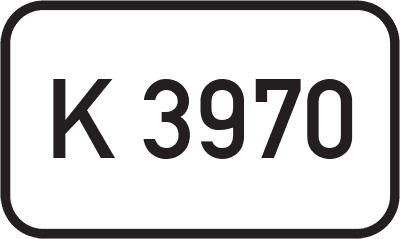 Straßenschild Kreisstraße K 3970