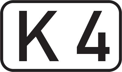 Straßenschild Kreisstraße K 4