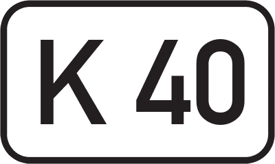 Straßenschild Kreisstraße K 40