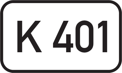 Straßenschild Kreisstraße K 401