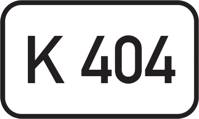 Straßenschild Kreisstraße K 404