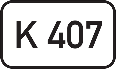 Straßenschild Kreisstraße K 407
