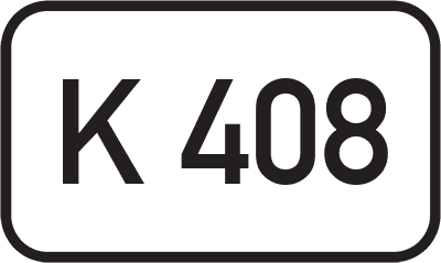 Straßenschild Kreisstraße K 408
