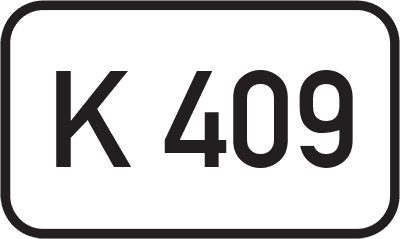 Straßenschild Kreisstraße K 409