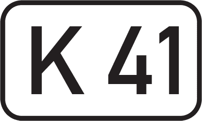 Straßenschild Kreisstraße K 41