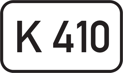 Straßenschild Kreisstraße K 410
