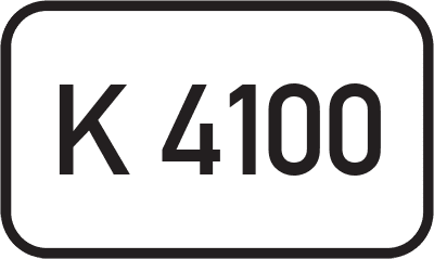 Straßenschild Kreisstraße K 4100