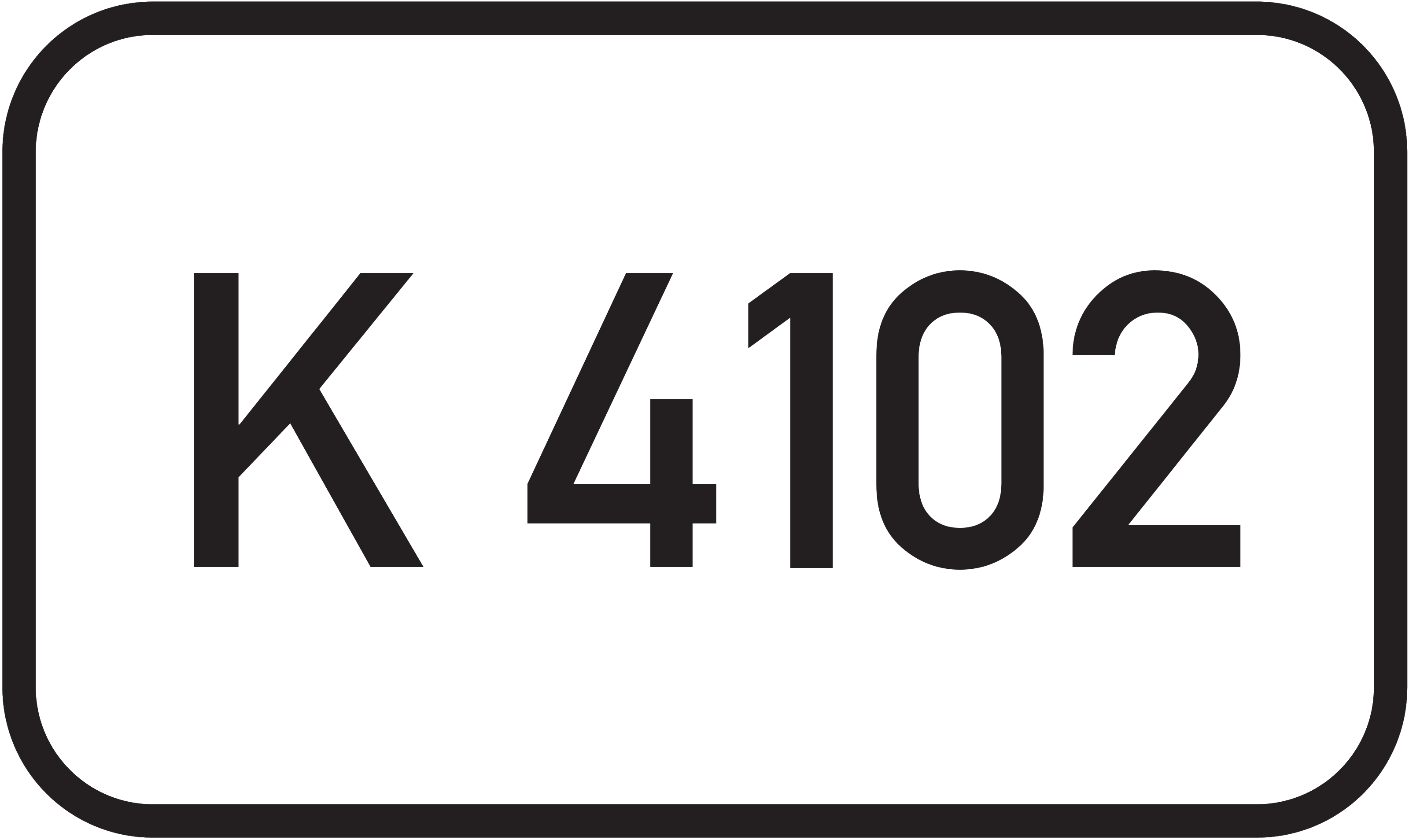 Straßenschild Kreisstraße K 4102