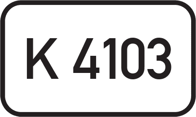Straßenschild Kreisstraße K 4103