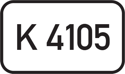 Straßenschild Kreisstraße K 4105