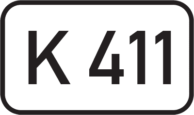 Straßenschild Kreisstraße K 411