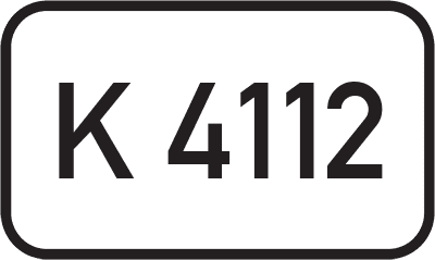 Straßenschild Kreisstraße K 4112